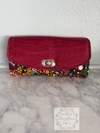 Image 1 of Copy of NCW - Necessary Clutch Wallet -  Effervescence with Cork Flap
