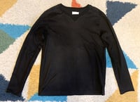 Image 1 of Takahiro Miyashita Soloist number nine black cotton shirt, size 44 (S/M)