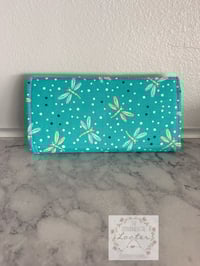 Image 2 of NCW - Necessary Clutch Wallet -  Dragonfly with embroidered flap