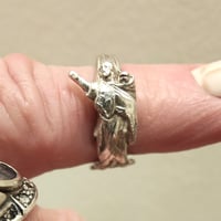 Image 1 of Vintage Sterling Silver Portland Souvenir Spoon ring - Sacajawea Statue - Size H