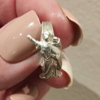 Image 2 of Vintage Sterling Silver Portland Souvenir Spoon ring - Sacajawea Statue - Size H