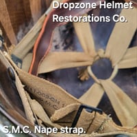 Image 15 of WWII 517th PRCT Airborne McCord Fixed Bale Front Seam Helmet Seaman Paper Co. Liner.