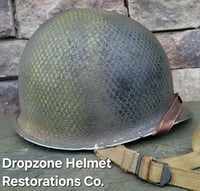 Image 4 of WWII 517th PRCT Airborne McCord Fixed Bale Front Seam Helmet Seaman Paper Co. Liner.