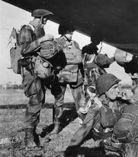 Image 22 of WWII 517th PRCT Airborne McCord Fixed Bale Front Seam Helmet Seaman Paper Co. Liner.