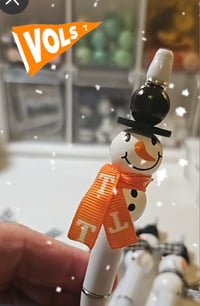 Game Day Snowman Beaded Pen 