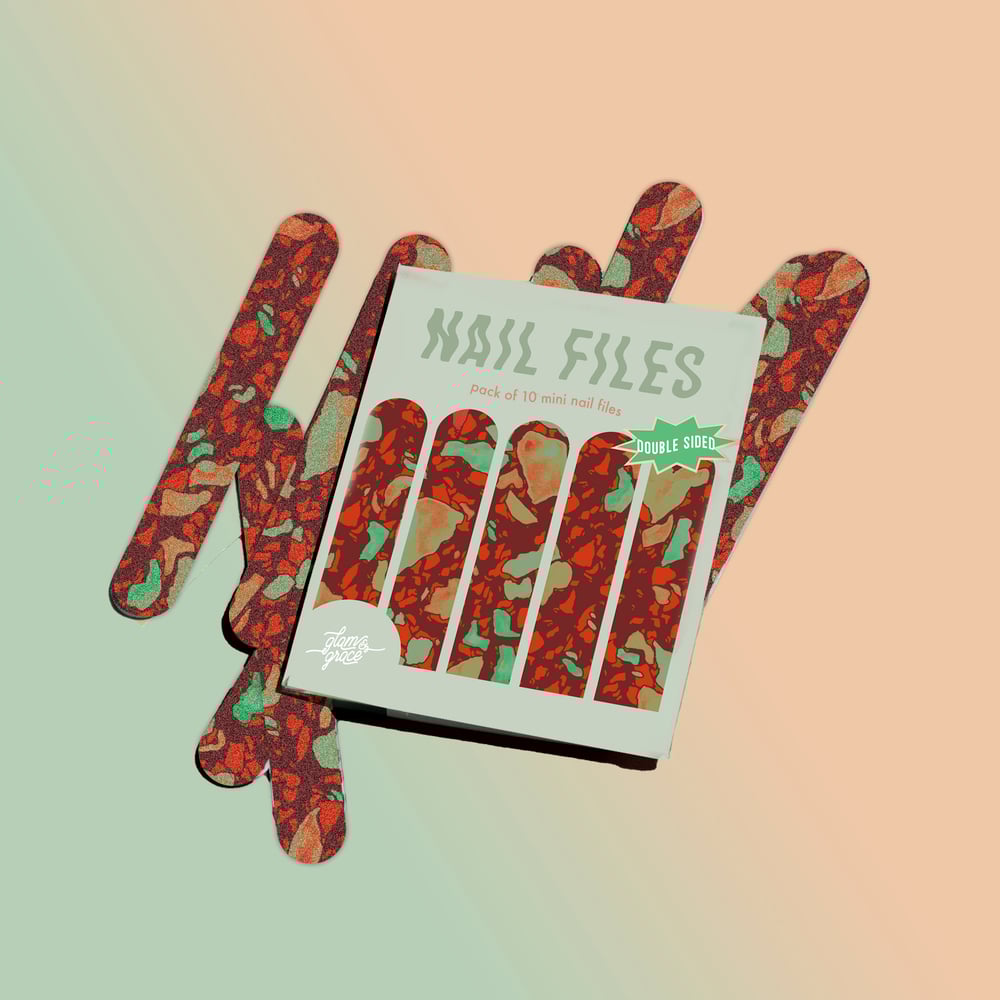 Image of Holiday Terrazzo Nail Files - Red - Limited Edition