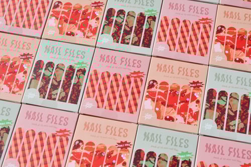 Image of Holiday Terrazzo Nail Files - Red - Limited Edition