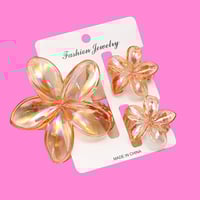 Hawaiian Transparent Hair Claw Clip Set