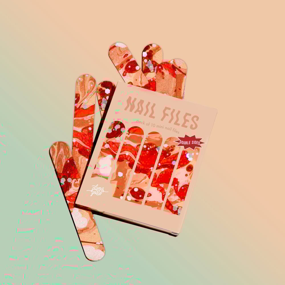 Image of Holiday Swirl Nail Files - Red - Limited Edition