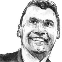 Image 1 of The Birthday Smile — Charlie Kirk Ink Brush Portrait (4×6)