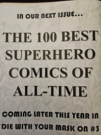 PRE-ORDER! Die With Your Mask On #3 - The 100 Best Superhero Comics of All-Time