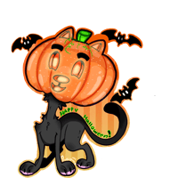 Image 1 of Pumpkin Kitty Sticker