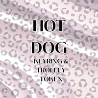 Image 1 of HOT DOG 3D KEYRING & TROLLEY TOKEN