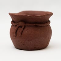 Image 3 of Charming Drawstring Pouch Pot, Unglazed