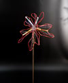 Orange Flower Art Sculpture: Handmade Wire Blossom Contemporary Home Decor