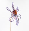 Handmade Wire Flower Sculpture: Purple Daisy Home Decor Gift