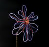 Handmade Wire Flower Sculpture: Purple Daisy Home Decor Gift