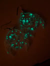 Black Light Skull Spider earrings