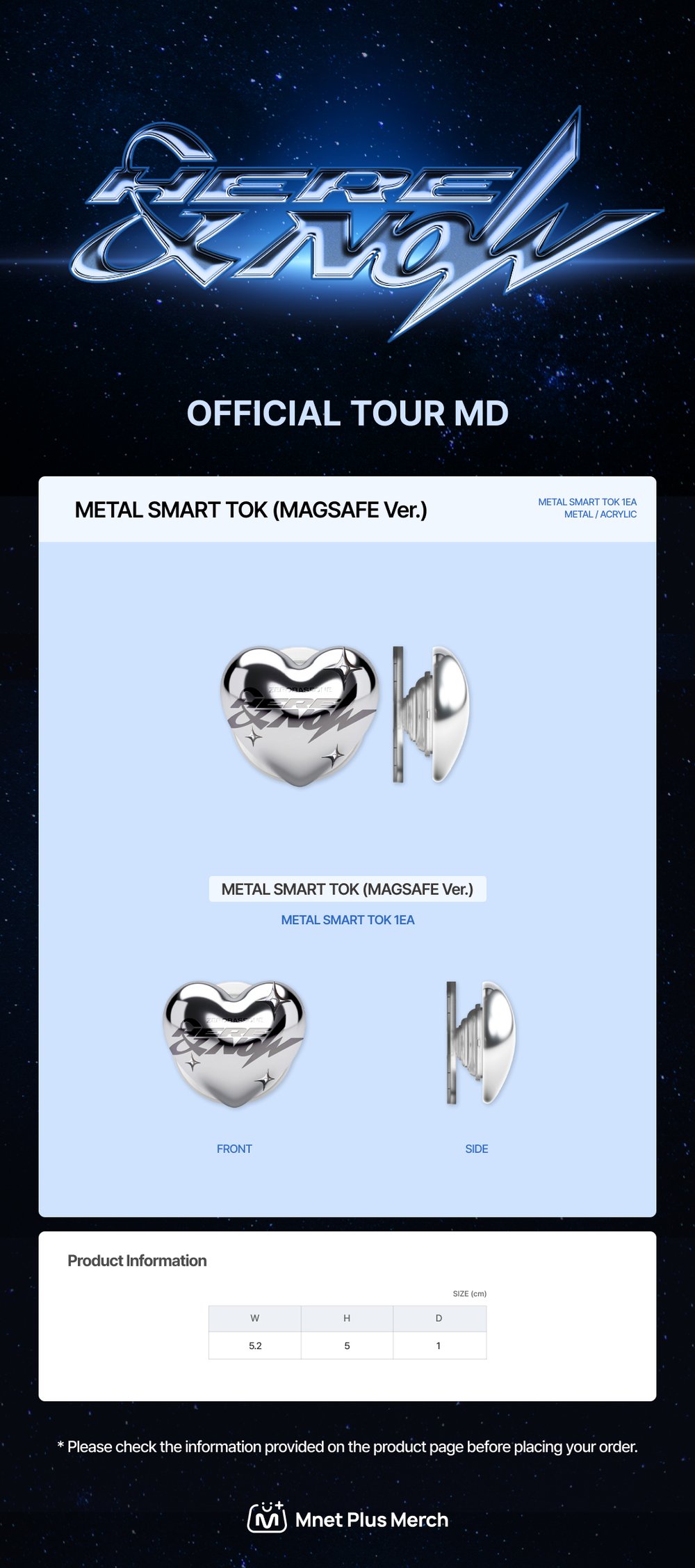 Image of [PRE-ORDER] ZEROBASEONE Here & Now Metal Smart Tok