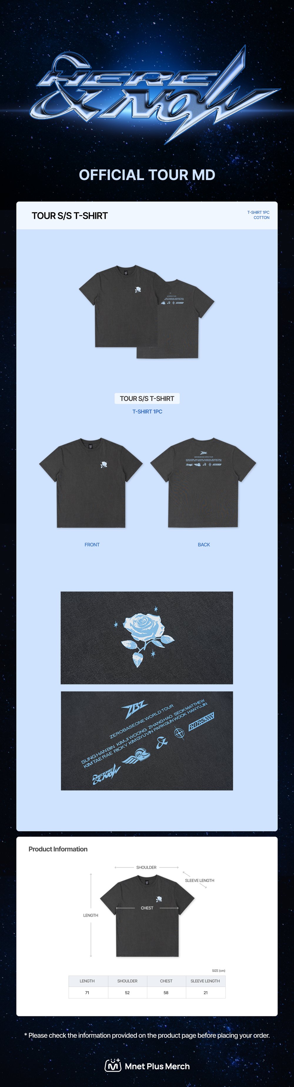 Image of [PRE-ORDER] ZEROBASEONE Here & Now Tour T-Shirt