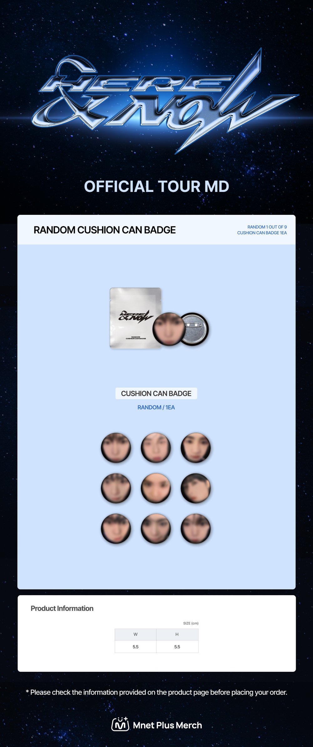 Image of [PRE-ORDER] ZEROBASEONE Here & Now Random Cushion Can Badge
