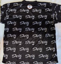 Image 2 of Copy of BLACK "100 SIGNATURES" DRY-FIT SHIRT