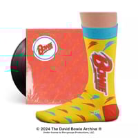 Image 2 of David Bowie Lightning Yellow Socks