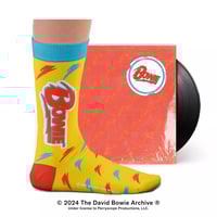 Image 1 of David Bowie Lightning Yellow Socks
