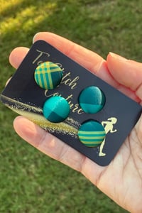 Image 1 of NEW! Fabric Covered Bib Magnets