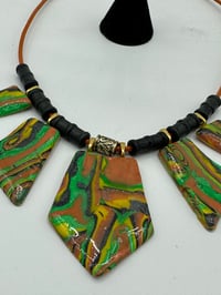 Image 3 of Polymer clay necklace and earrings 