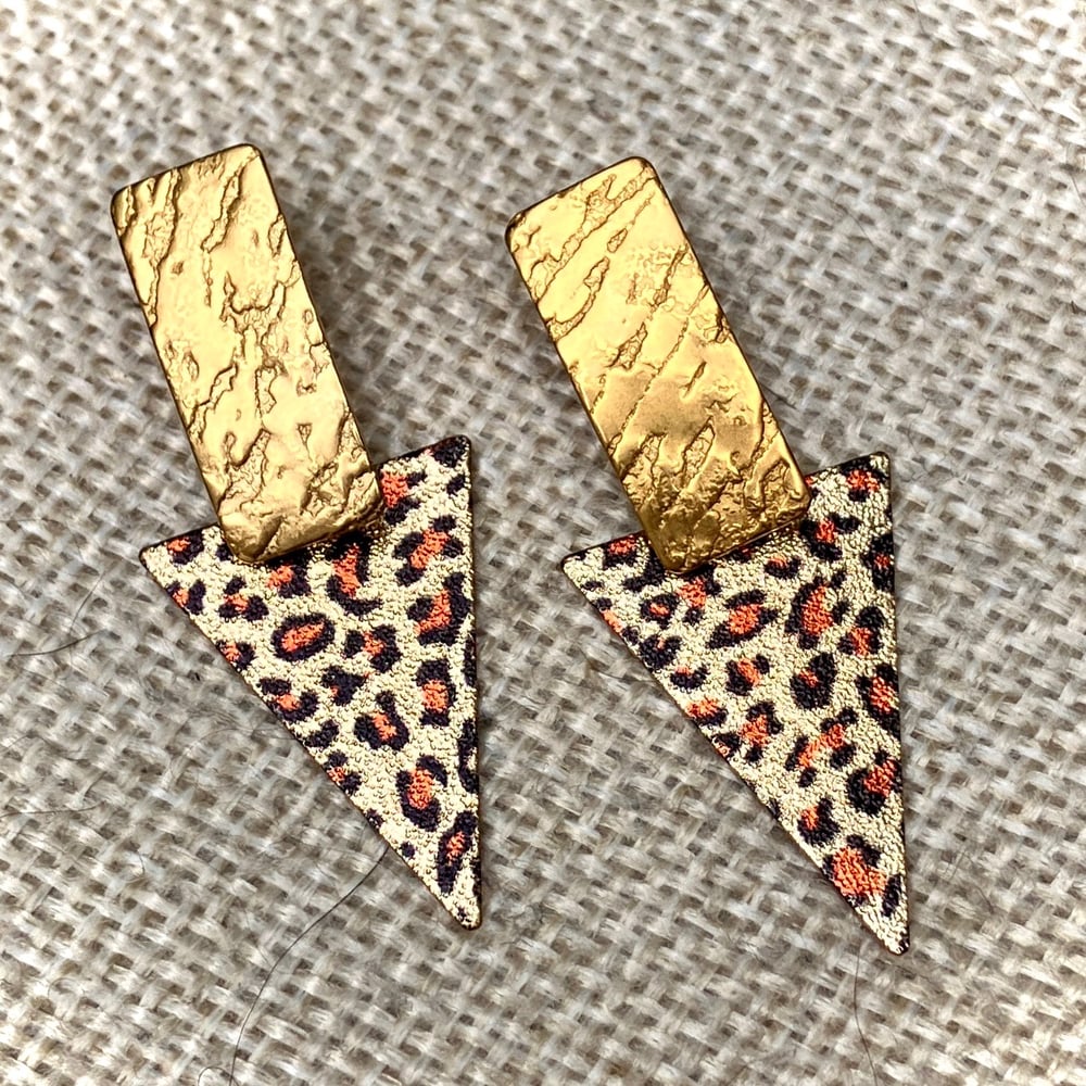 Image of BO Léopard martelées Triangulaires