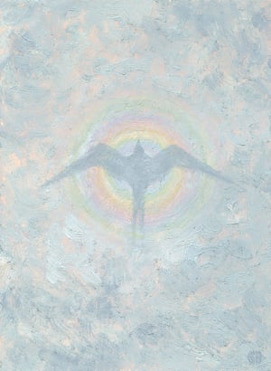 Image of (Green glow) I & II ~ A broken spectre from a bird’s view ~ Fireball meteor falling into the ocean