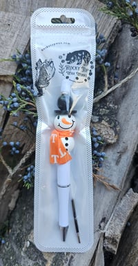 Image 2 of Tennessee Vols Game Day Snowman Beaded Pens 