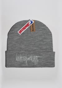 Linc Bizcuit Grey Beanie with White Graphic