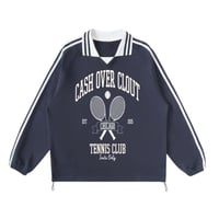 Image 1 of Collared Tennis Sweatshirt (Navy)