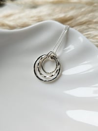 Image 1 of Sterling silver 3 circle necklace