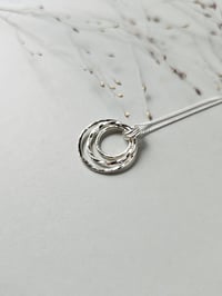 Image 2 of Sterling silver 3 circle necklace