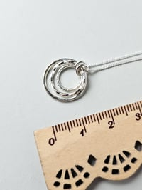 Image 3 of Sterling silver 3 circle necklace