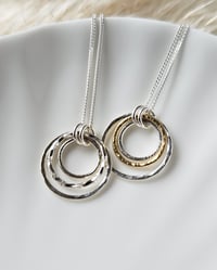 Image 4 of Sterling silver 3 circle necklace