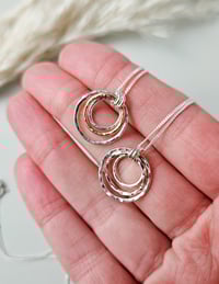 Image 5 of Sterling silver 3 circle necklace