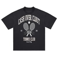Image 1 of Knitted Collar Tennis tee (Black)