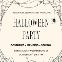 FABSCRAP X THE NY SEWING CENTER HALLOWEEN MENDING PARTY