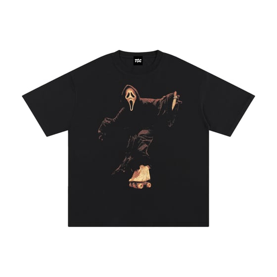 Image of Scream ( Ghostface on skates ) graphic tee