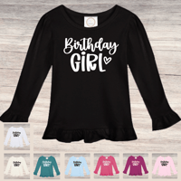 Image 1 of Ruffle Shirt~ Birthday Girl 