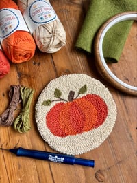 Image 1 of Beginner's Pumpkin Punch Needle Kit