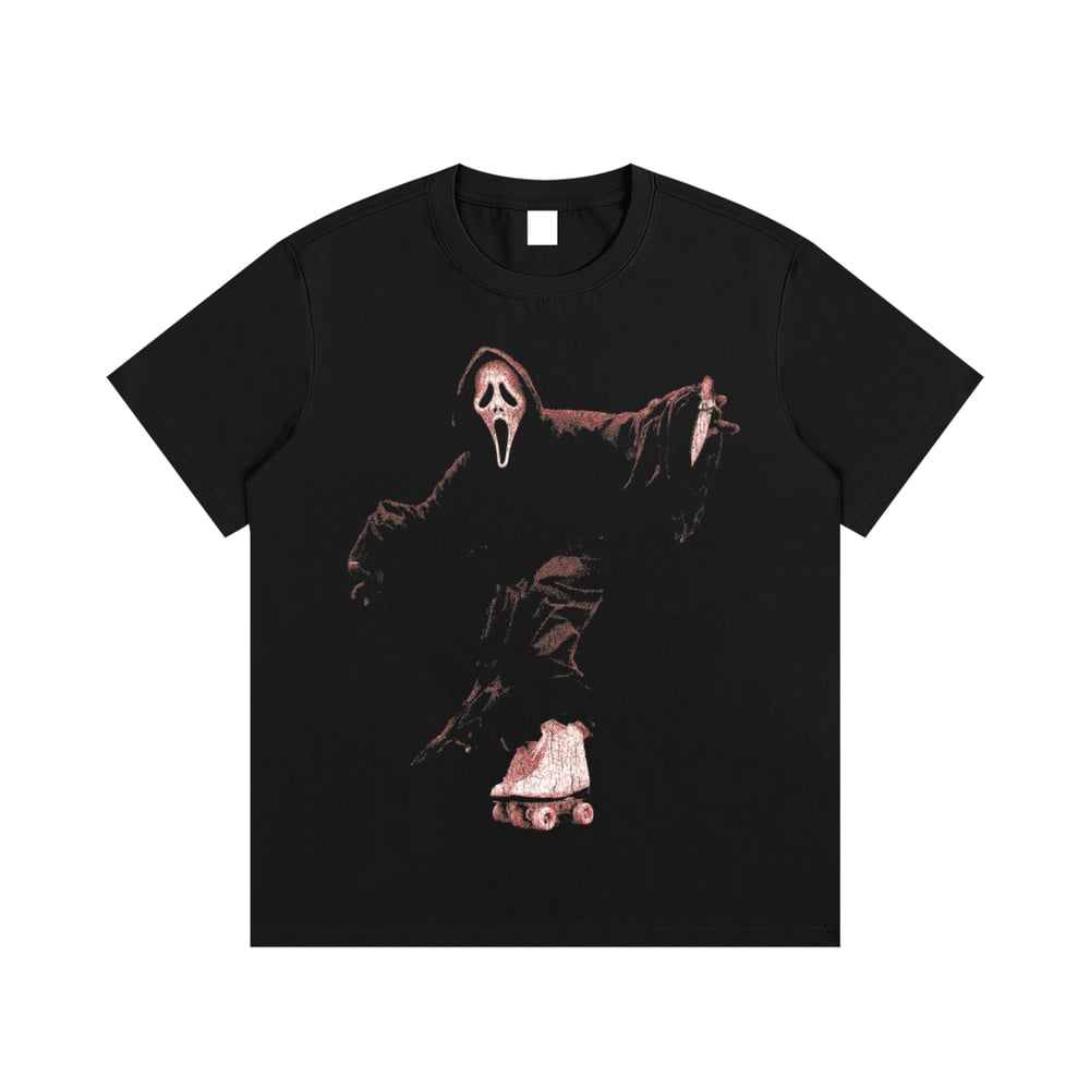 Image of Scream ( Ghostface on skates ) graphic tee alternate 