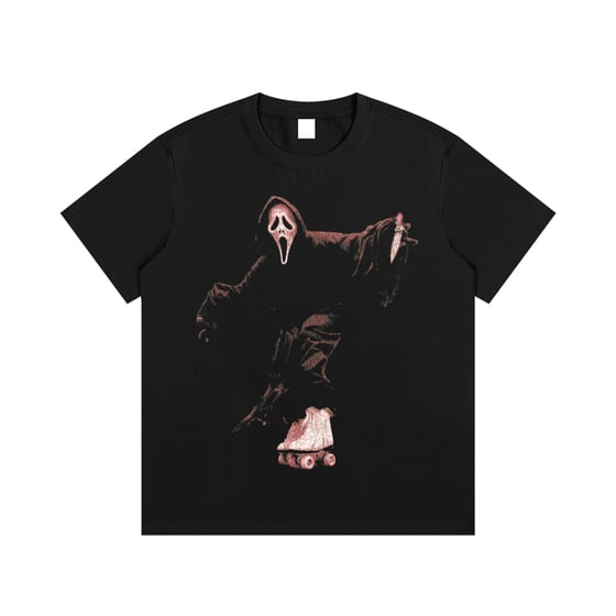 Image of Scream ( Ghostface on skates ) graphic tee alternate 