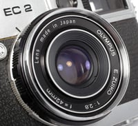 Image 9 of Olympus 35 EC-2 35mm rangefinder film camera with 42mm F2.8 lens TESTED #1091