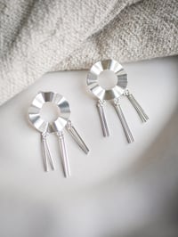 Image 7 of Grandes Boucles d'Oreilles JANELLE Or/Argent