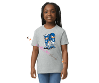 Image 3 of Detroit Lions Sonic/knuckles kids t-shirts/crewneck/hoodie - in gray or black